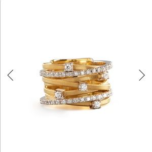 Marco Bicego Goa Seven-Row Mixed Gold Diamond Ring